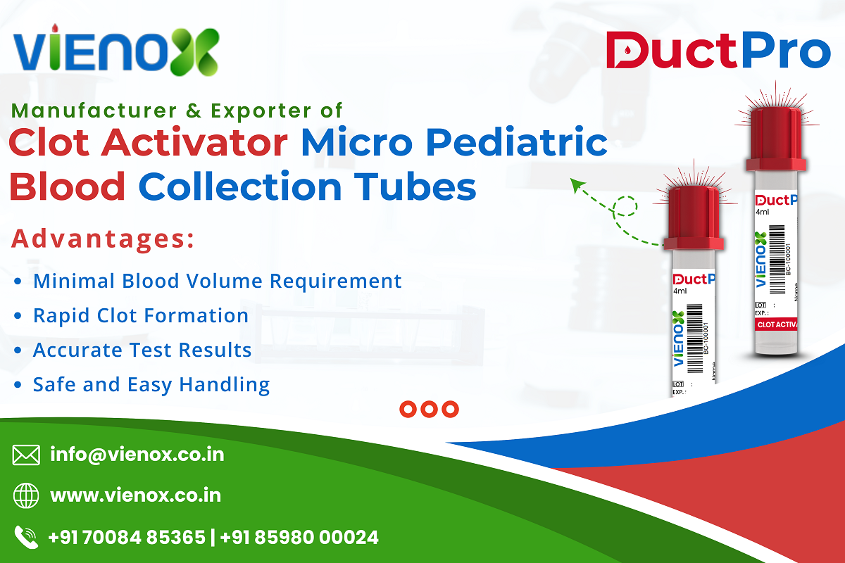 Clot Activator Micro Pediatric Blood Collection Tubes Manufacturer In Odisha