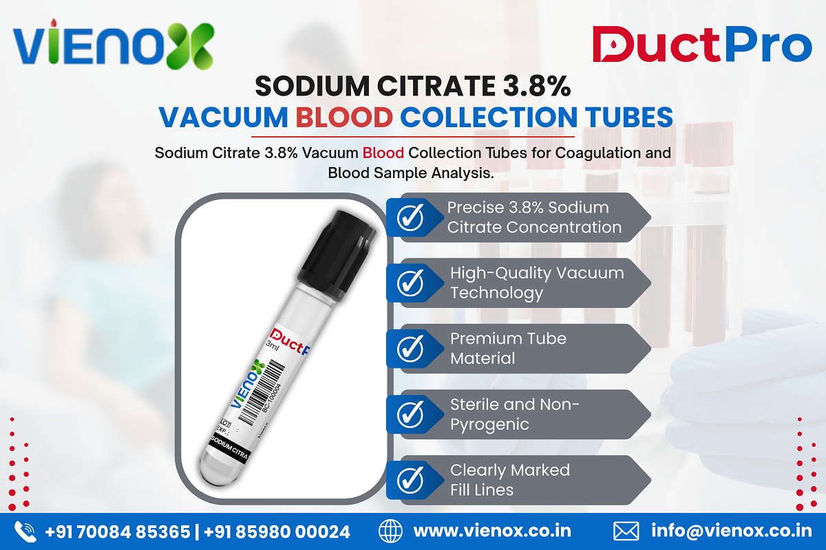 Sodium Citrate 3.8% Vacuum Blood Collection Tubes Manufacturer in Odisha